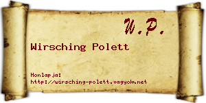 Wirsching Polett névjegykártya